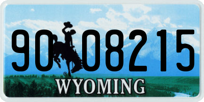 WY license plate 9008215