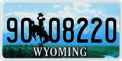WY license plate 9008220