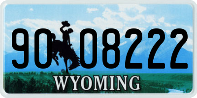WY license plate 9008222