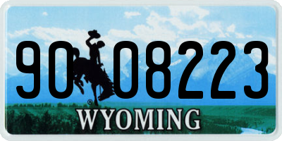 WY license plate 9008223