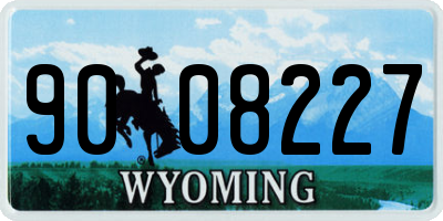 WY license plate 9008227