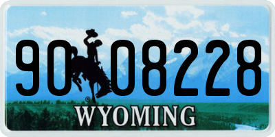 WY license plate 9008228