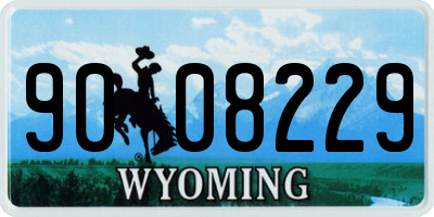 WY license plate 9008229