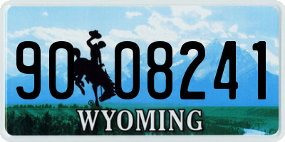 WY license plate 9008241