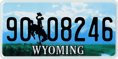 WY license plate 9008246