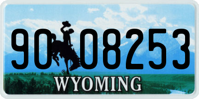 WY license plate 9008253