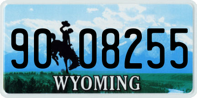 WY license plate 9008255