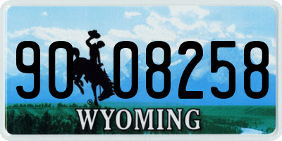 WY license plate 9008258