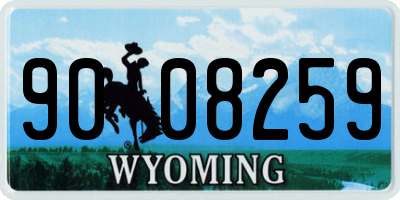WY license plate 9008259