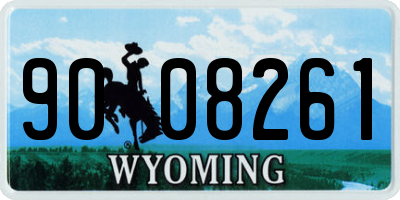 WY license plate 9008261