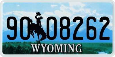WY license plate 9008262