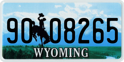 WY license plate 9008265