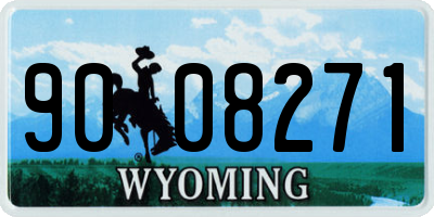 WY license plate 9008271