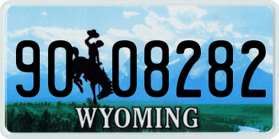 WY license plate 9008282