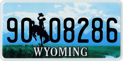 WY license plate 9008286