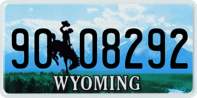 WY license plate 9008292