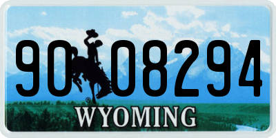 WY license plate 9008294