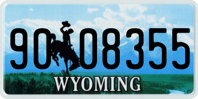 WY license plate 9008355