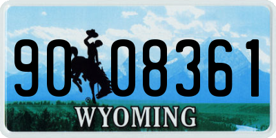 WY license plate 9008361
