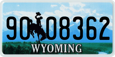 WY license plate 9008362