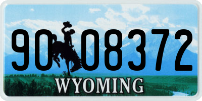 WY license plate 9008372
