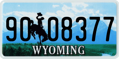 WY license plate 9008377