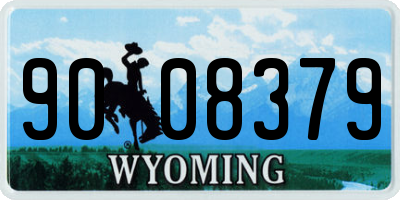 WY license plate 9008379