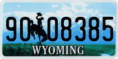 WY license plate 9008385