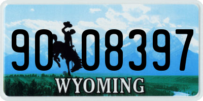 WY license plate 9008397