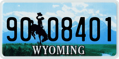 WY license plate 9008401