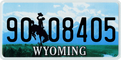 WY license plate 9008405