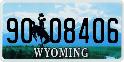 WY license plate 9008406