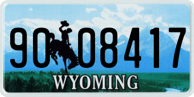 WY license plate 9008417