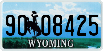 WY license plate 9008425