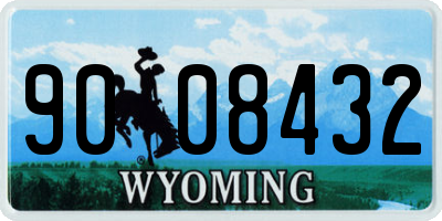 WY license plate 9008432