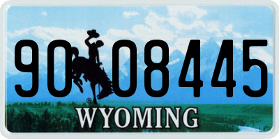 WY license plate 9008445