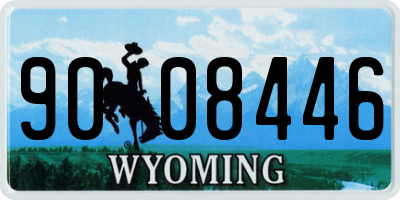 WY license plate 9008446