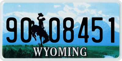 WY license plate 9008451