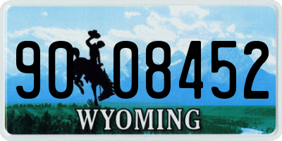 WY license plate 9008452