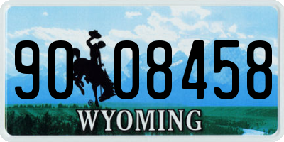 WY license plate 9008458