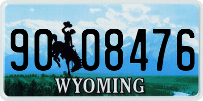 WY license plate 9008476