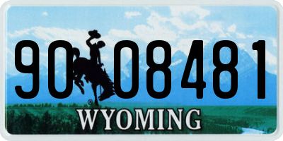 WY license plate 9008481