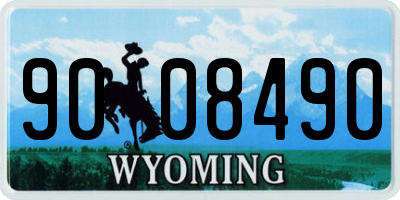 WY license plate 9008490