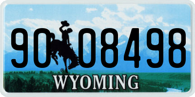 WY license plate 9008498