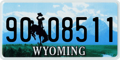 WY license plate 9008511