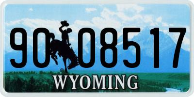 WY license plate 9008517