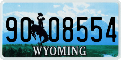 WY license plate 9008554