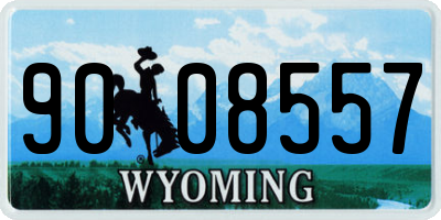 WY license plate 9008557