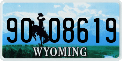 WY license plate 9008619