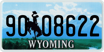 WY license plate 9008622